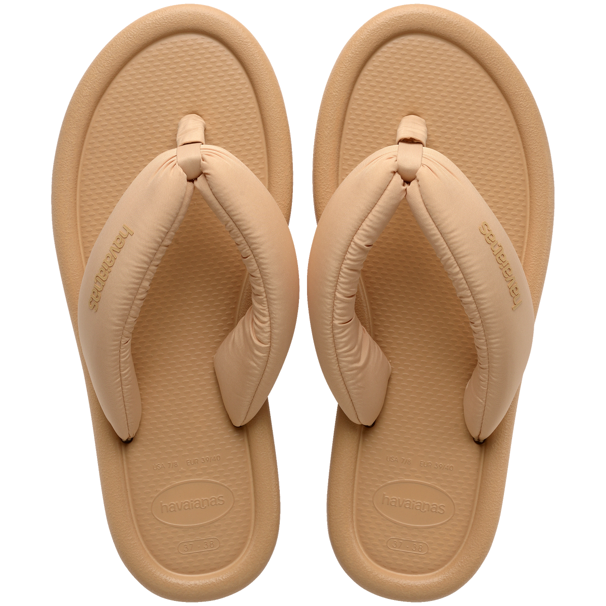 Women's Maxi Puffed Flip Flops - GOLDEN