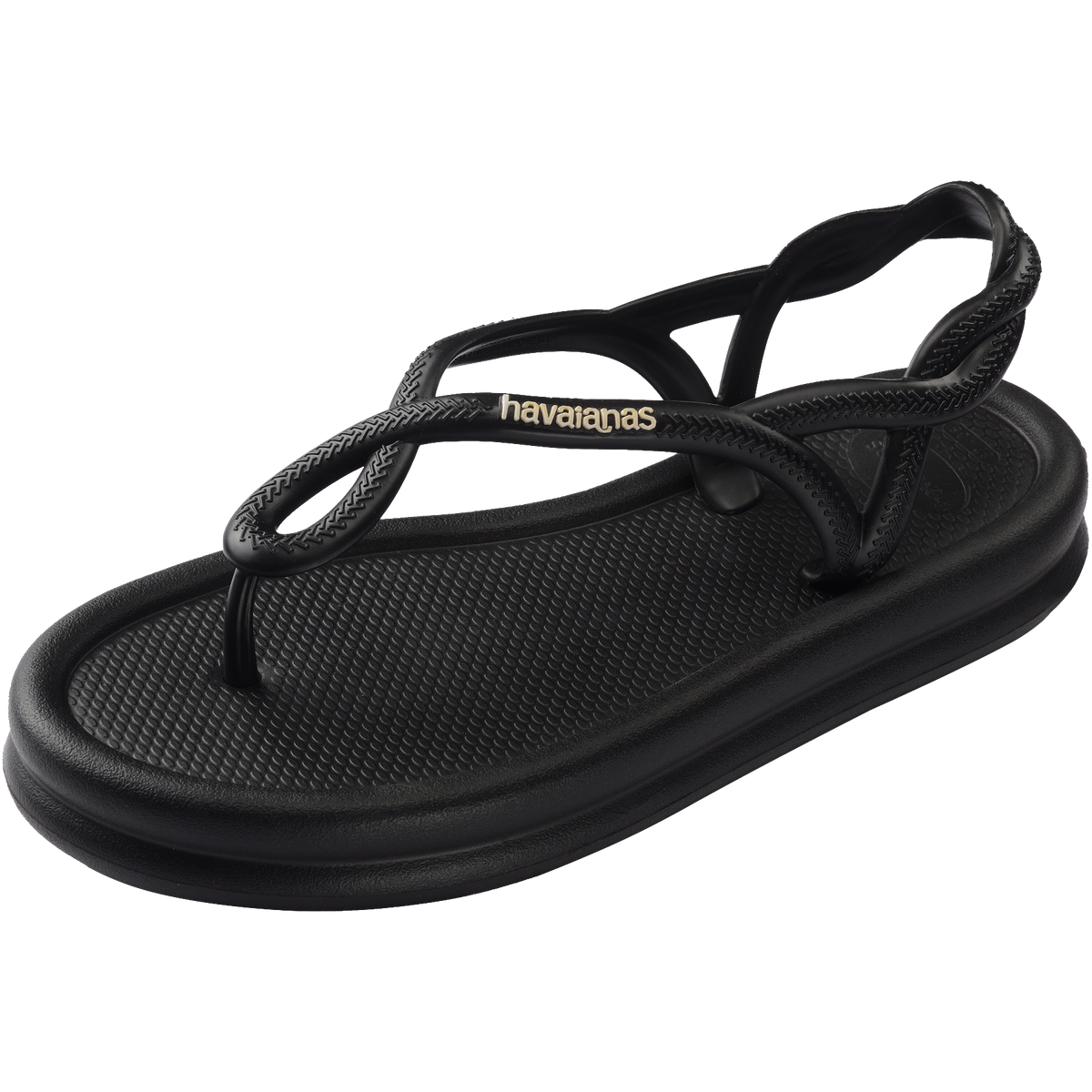 Women's Luna Puffed Sandals - BLACK